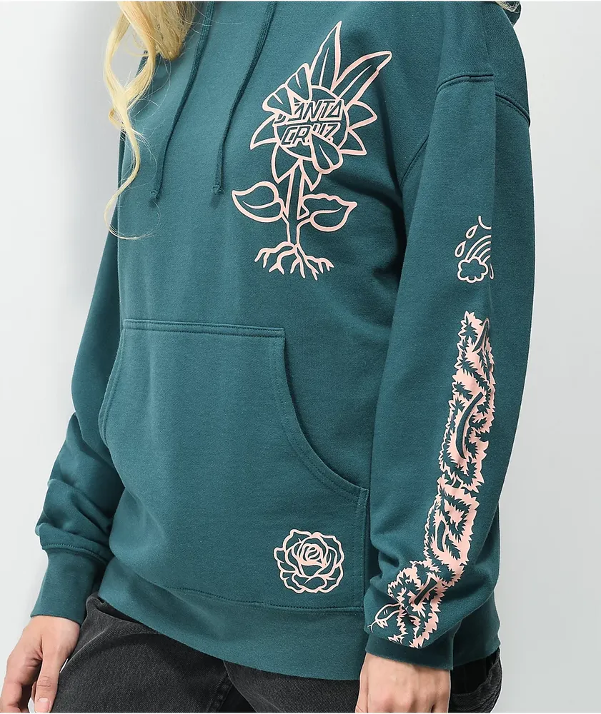 Santa Cruz Garden Teal Hoodie