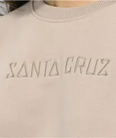 Santa Cruz Gateway Strip Mauve Crop Crewneck Sweatshirt