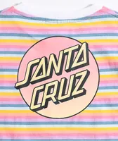 Santa Cruz Gradient Dot Rainbow Stripe T-Shirt