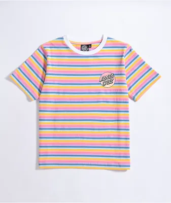 Santa Cruz Gradient Dot Rainbow Stripe T-Shirt