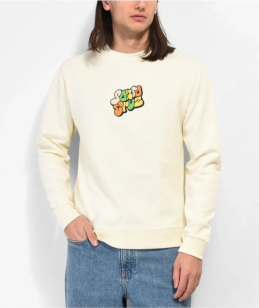 Santa Cruz Graffiti Off White Crewneck Sweatshirt