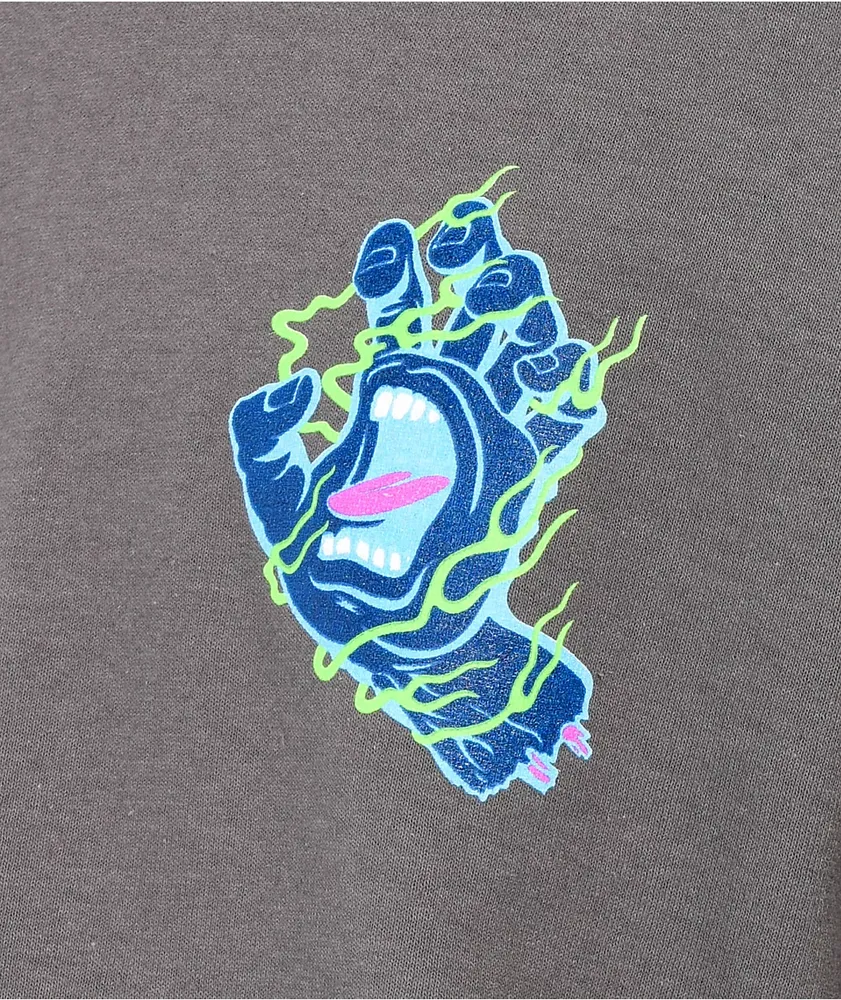 Santa Cruz Inferno Hand Charcoal T-Shirt