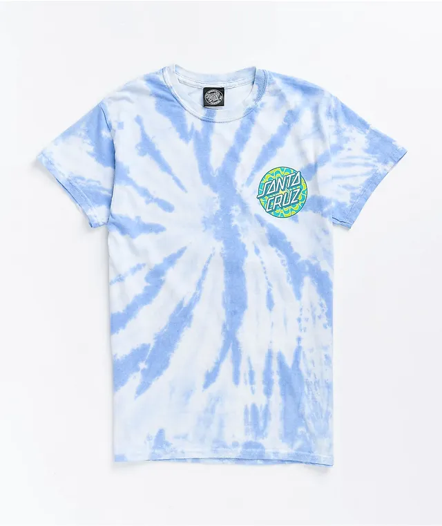 Santa Cruz Kids Wave Dot Blue Tie Dye T-Shirt