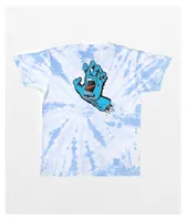 Santa Cruz Kids' Screaming Hand Blue & White Tie Dye T-Shirt