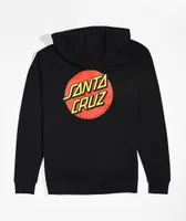 Santa Cruz Kids Classic Dot Black Zip Hoodie