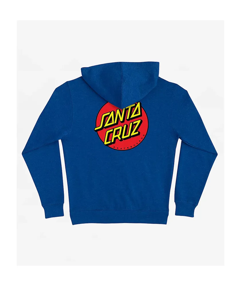 Santa Cruz Kids Classic Dot Blue Zip Hoodie