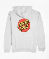 Santa Cruz Kids Classic Dot Grey Zip Hoodie