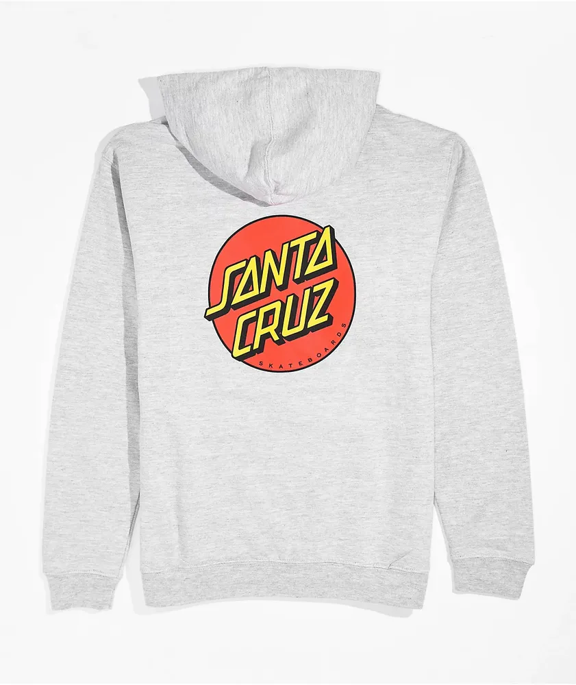 Santa Cruz Kids Classic Dot Heather Grey Zip Hoodie