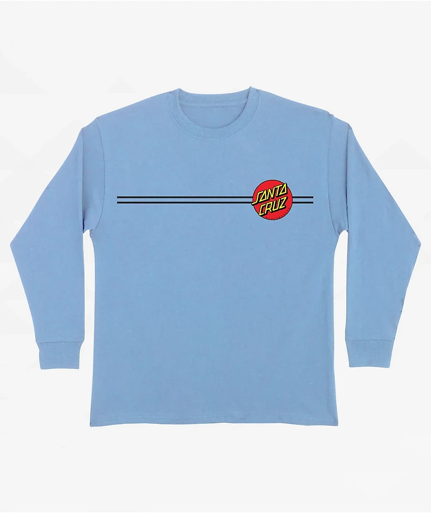 Santa Cruz Kids Classic Dot Light Blue Long Sleeve T-Shirt