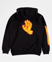 Santa Cruz Kids Flame Hand Black Hoodie