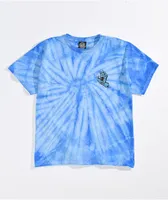 Santa Cruz Kids Scream Hand Blue Tie Dye T-Shirt