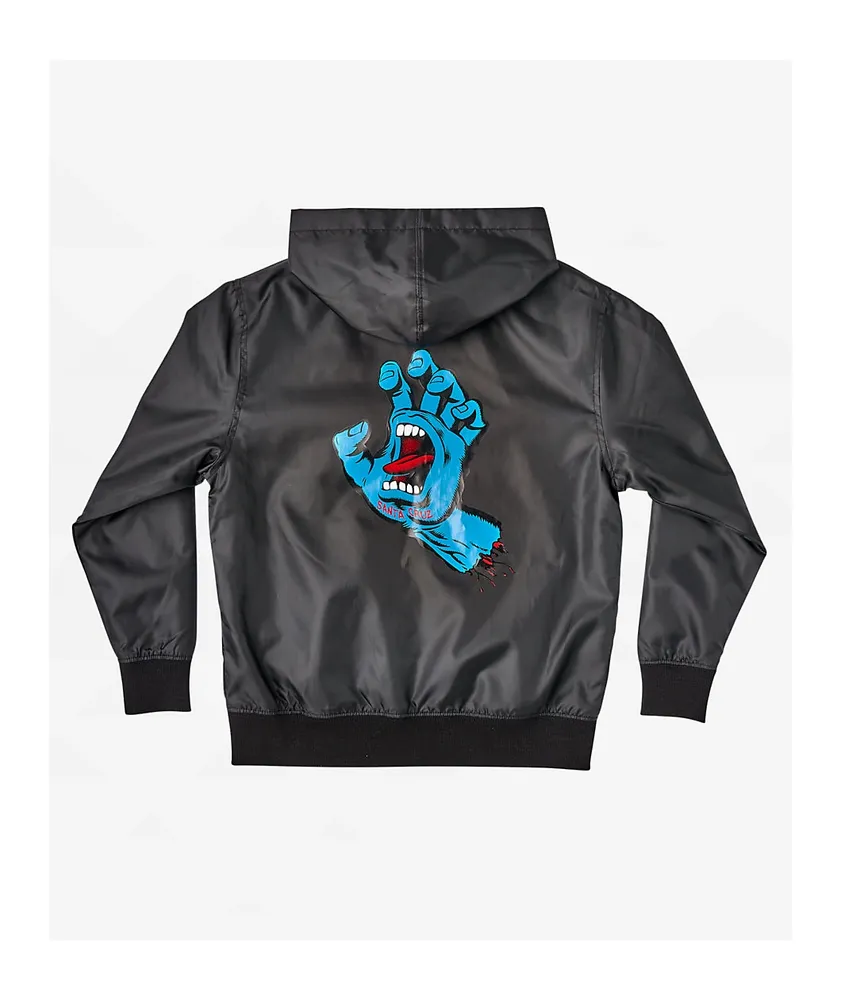 Santa Cruz Kids Screaming Hand Black Windbreaker Jacket