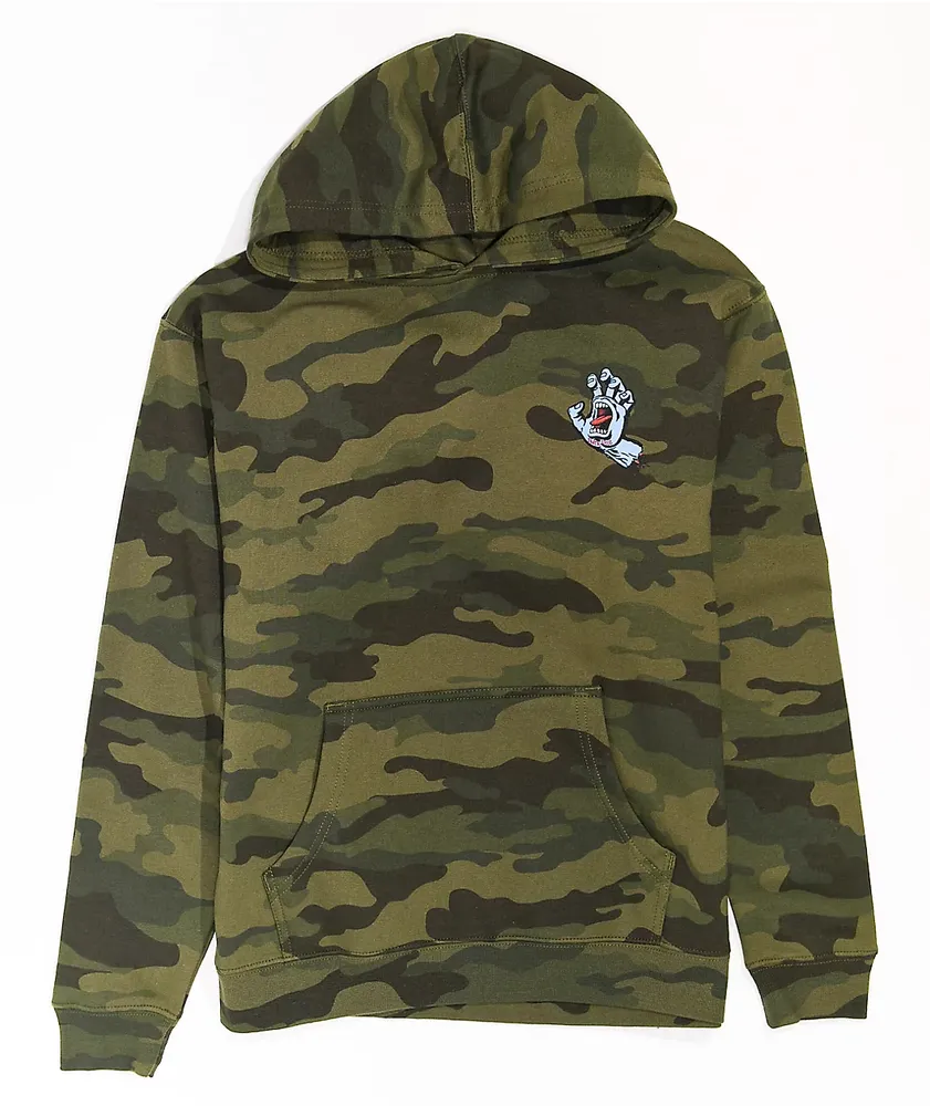 Santa Cruz Kids Screaming Hand Woodland Camouflage Hoodie