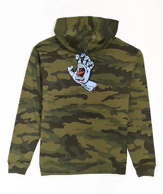 Santa Cruz Kids Screaming Hand Woodland Camouflage Hoodie