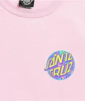 Santa Cruz Kids Spill Dot Pink T-Shirt