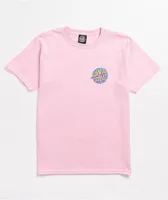 Santa Cruz Kids Spill Dot Pink T-Shirt