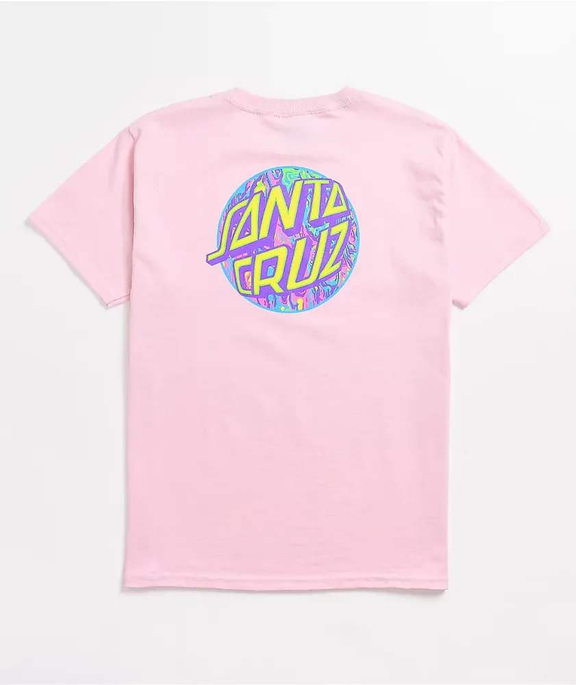 Santa Cruz Kids Spill Dot Pink T-Shirt