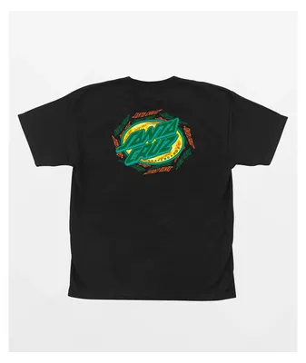 Santa Cruz Kids Spiral Strip Oval Dot Black T-Shirt