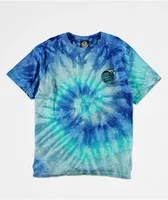 Santa Cruz Kids Wave Dot Blue Tie Dye T-Shirt