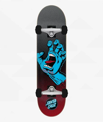 Santa Cruz Large Screaming Hand Fade 8.25" Skateboard Complete