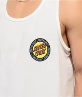 Santa Cruz Loud Ringed Dot White Tank Top