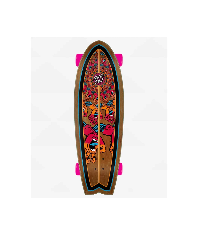 Santa Cruz Mandala Hand Shark 8.8" Cruiser Skateboard Complete
