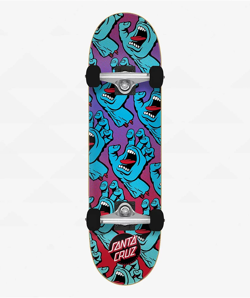 Santa Cruz Micro Gradient Hands 7.5" Skateboard Complete