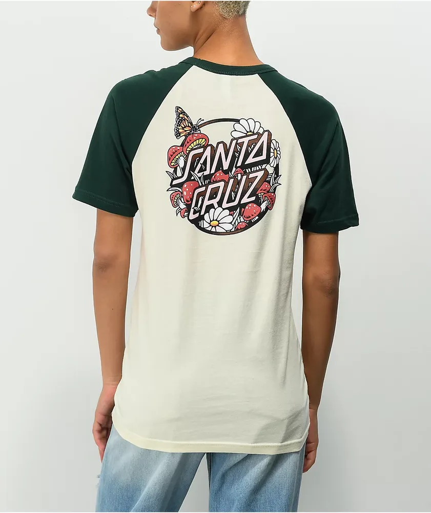 Santa Cruz Monarch Mushroom White & Green T-Shirt