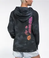 Santa Cruz Mono Group Dot Faded Black Tie Dye Hoodie