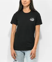 Santa Cruz Mushroom Wave Dot Black T-Shirt