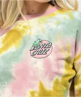 Santa Cruz Nature Dot Tie Dye Crop Crewneck Sweatshirt