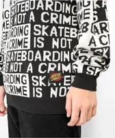 Santa Cruz Not A Crime Black & White Sweater