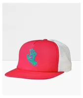 Santa Cruz Obscure Hand Bright Red 5 Panel Trucker Hat