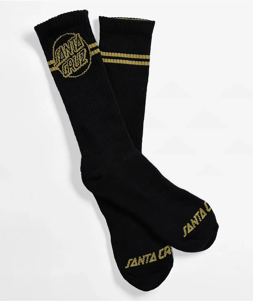 Santa Cruz Odyssey Black & Gold Crew Socks