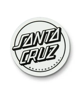 Santa Cruz Opus Dot Clear Black & White Sticker