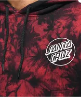 Santa Cruz Opus Dot Red & Black Cloud Dye Hoodie