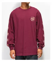 Santa Cruz Opus Repeat Burgundy Long Sleeve T-Shirt