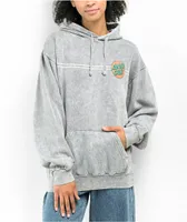 Santa Cruz Other Dot Grey Mineral Wash Hoodie