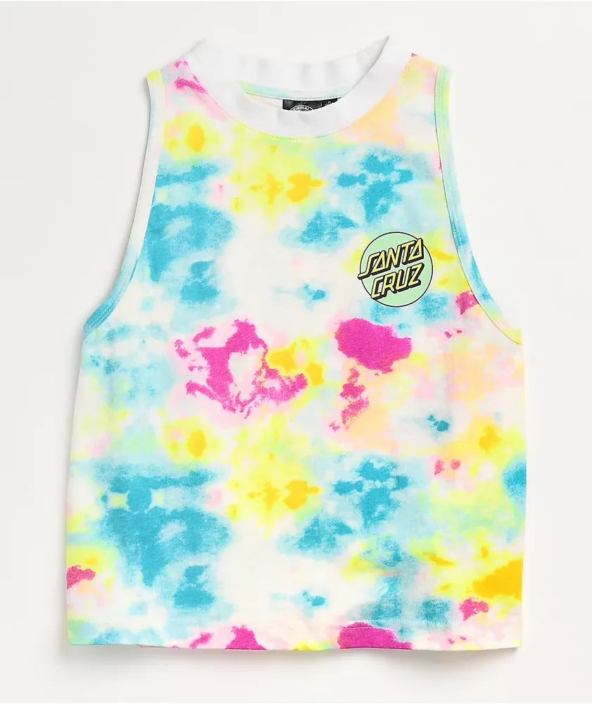 Santa Cruz Other Dot Neon Tie Dye Tank Top