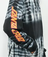 Santa Cruz Oval Dot Black & Bone Tie Dye Hoodie