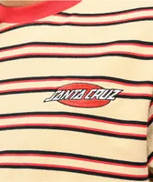 Santa Cruz Oval Dot Sand Brown Stripe T-Shirt