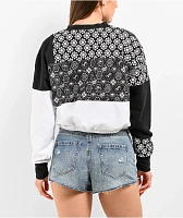 Santa Cruz Patchwork Crop Crewneck Sweatshirt