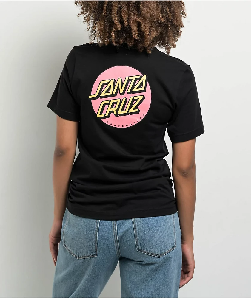 Santa Cruz Pink Dot Black T-Shirt