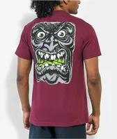 Santa Cruz Roskopp Face Burgundy T-Shirt