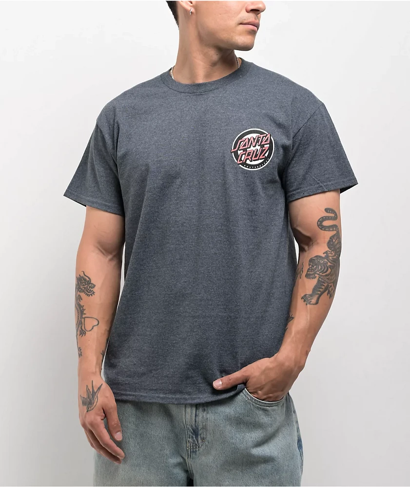 Santa Cruz Roskopp Screaming Target Grey T-Shirt