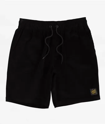 Santa Cruz Saga Pull On Black Corduroy Shorts