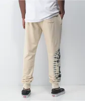Santa Cruz Sand & Black Strip Dye Jogger Sweatpants