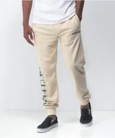 Santa Cruz Sand & Black Strip Dye Jogger Sweatpants