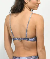 Santa Cruz Scorpio Grey Tie Dye Triangle Bikini Top