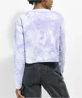 Santa Cruz Scorpio Purple Tie Dye Long Sleeve Crop T-Shirt